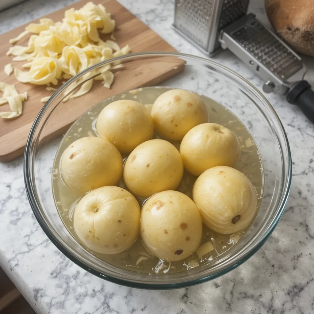 potatoes and soak in cold water