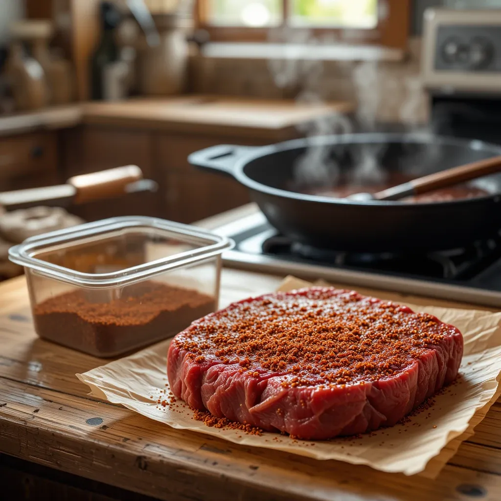 flank steak with the chili rub