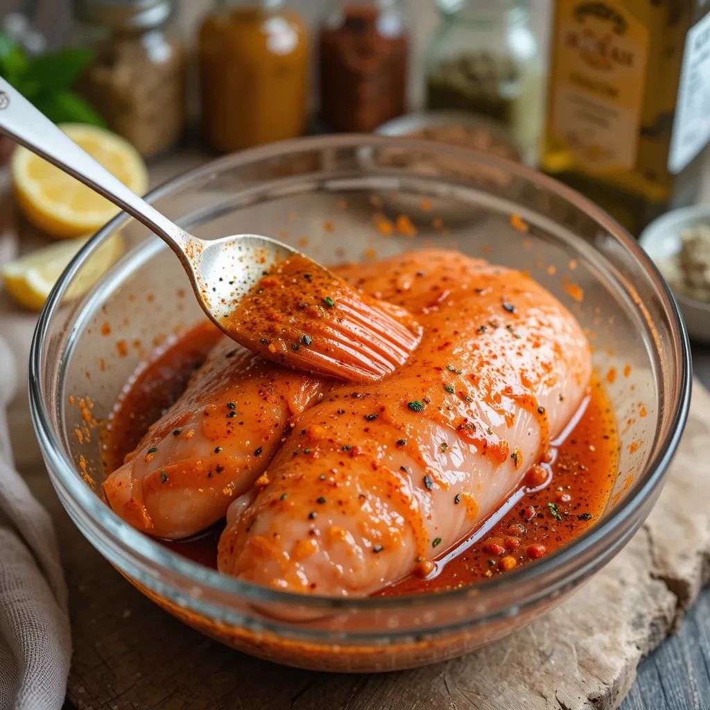 Marinate the chicken breast