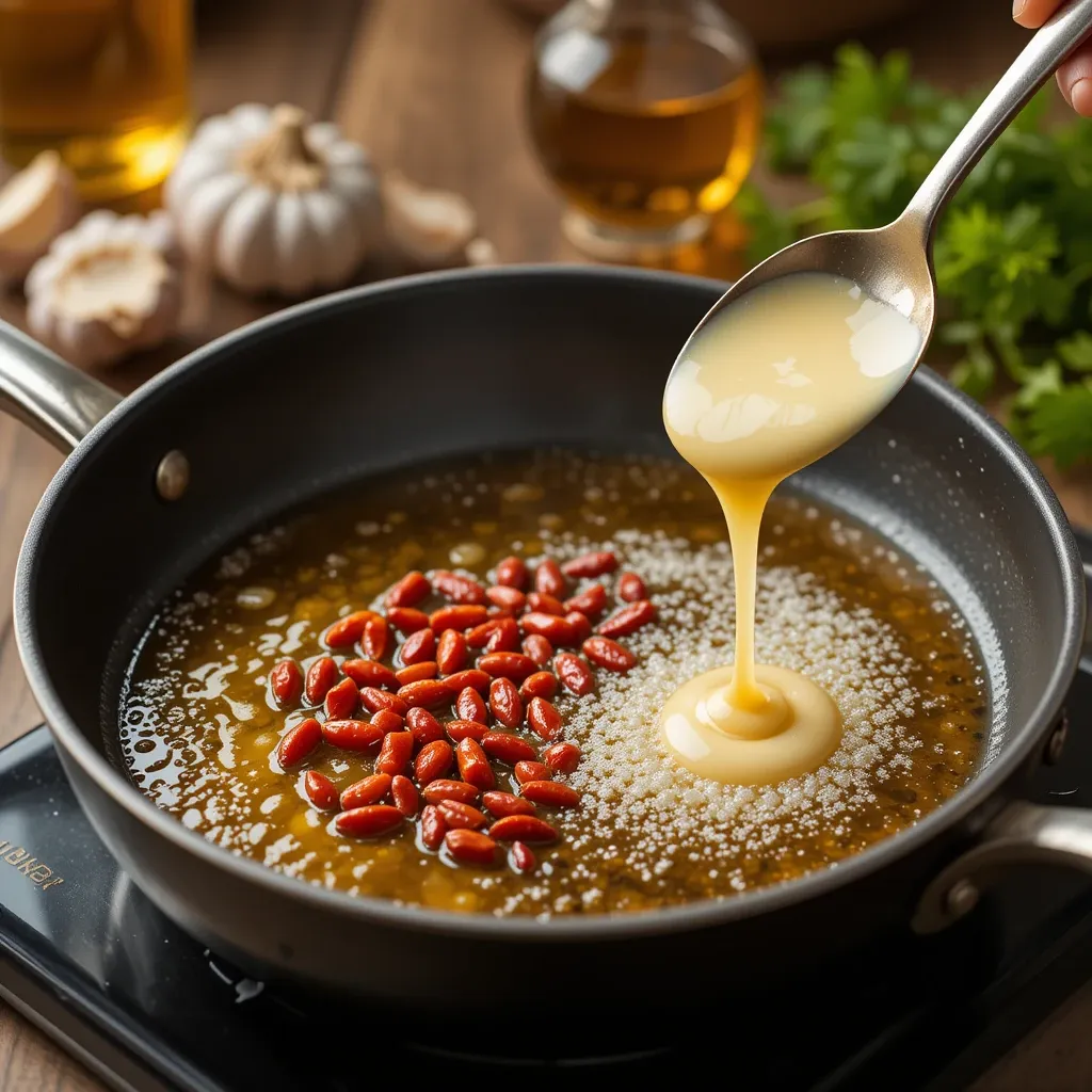 butter, garlic oil and red chili