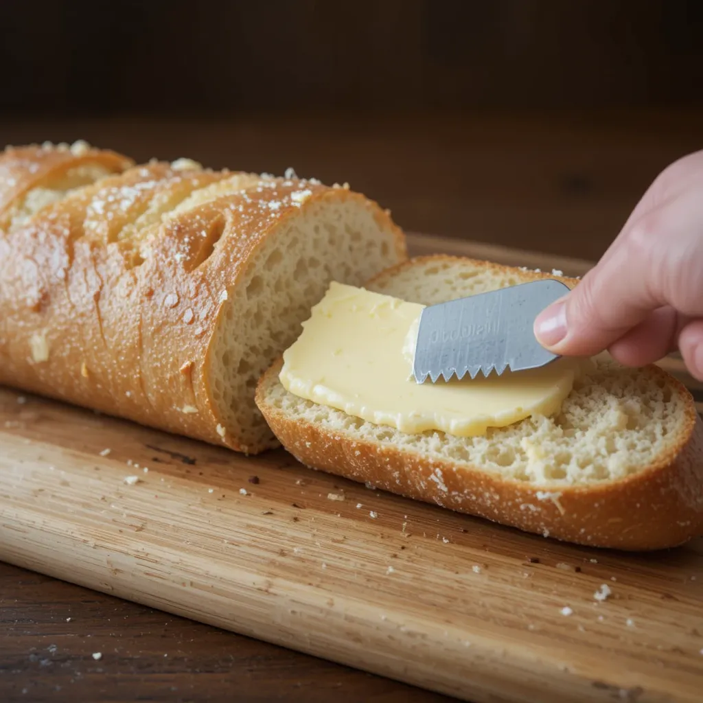 Slice the baguette
