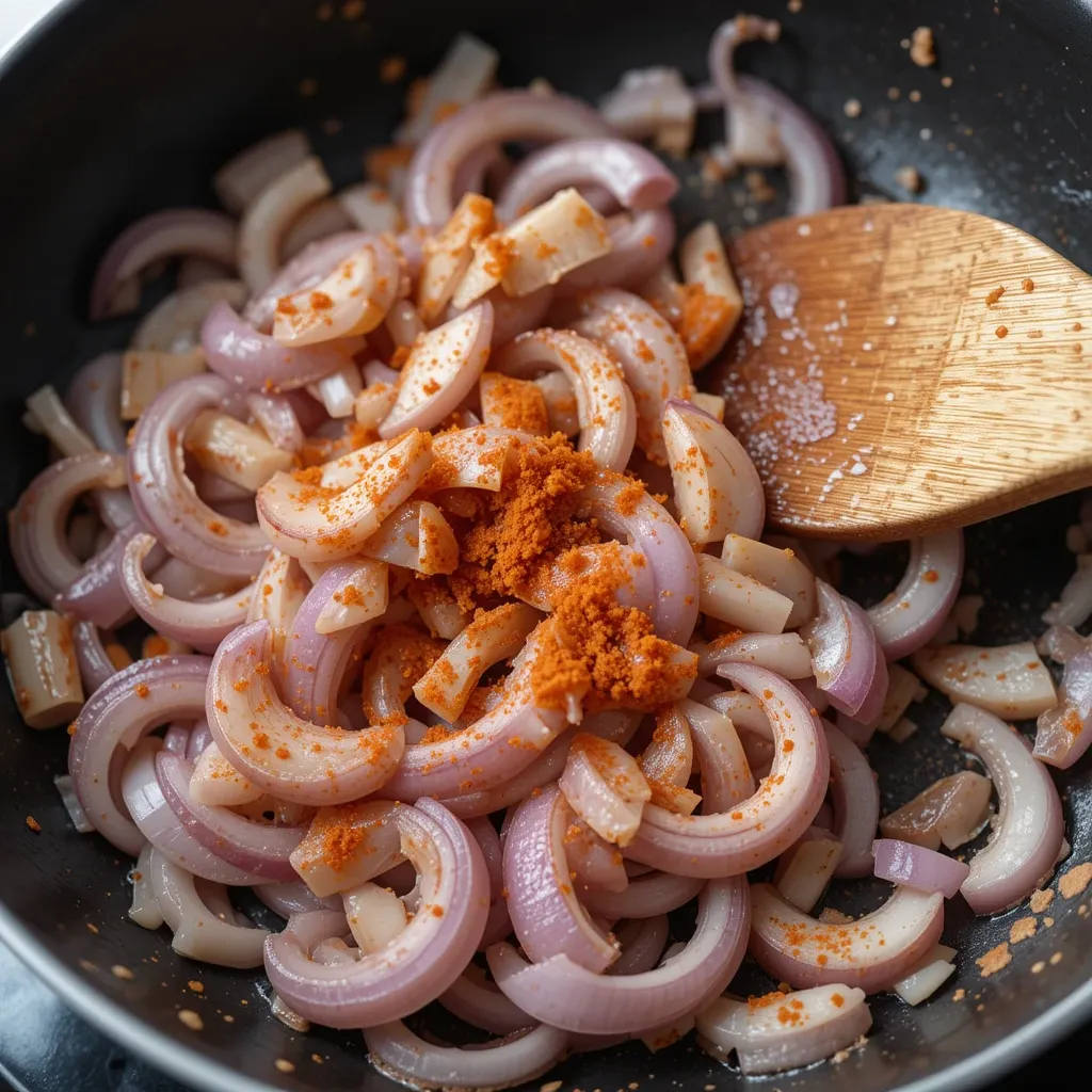 stir-fry onion and smoked paprika