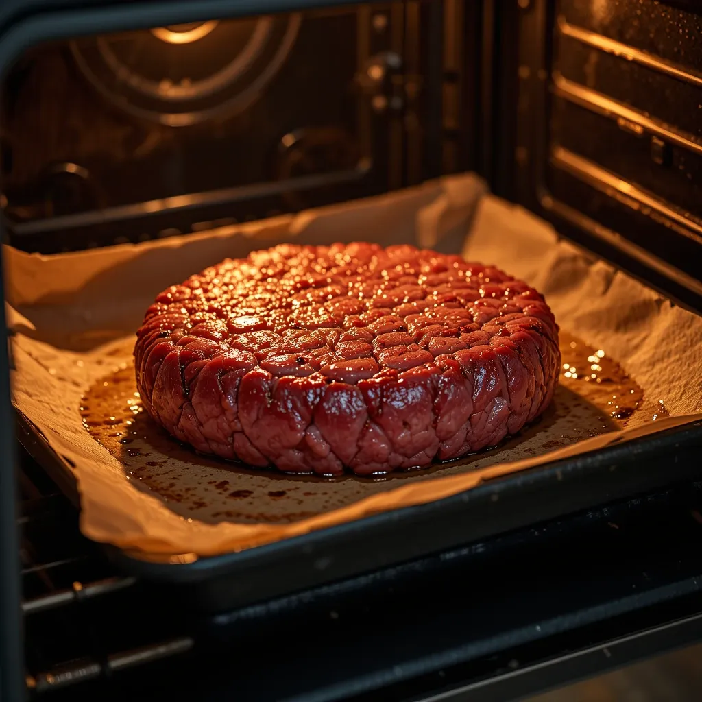 Transfer the patty to an oven tray lined with waxed paper