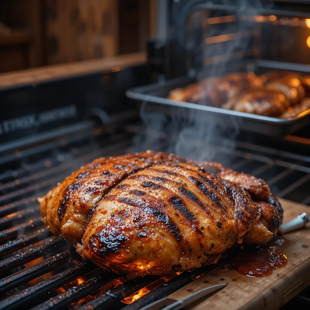 Grill the marinated chicken