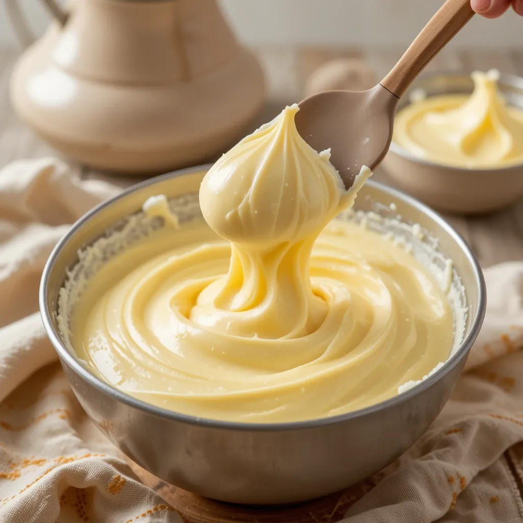 Cream cheese and egg foam
