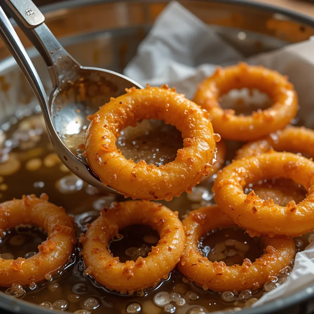 Fry onion rings