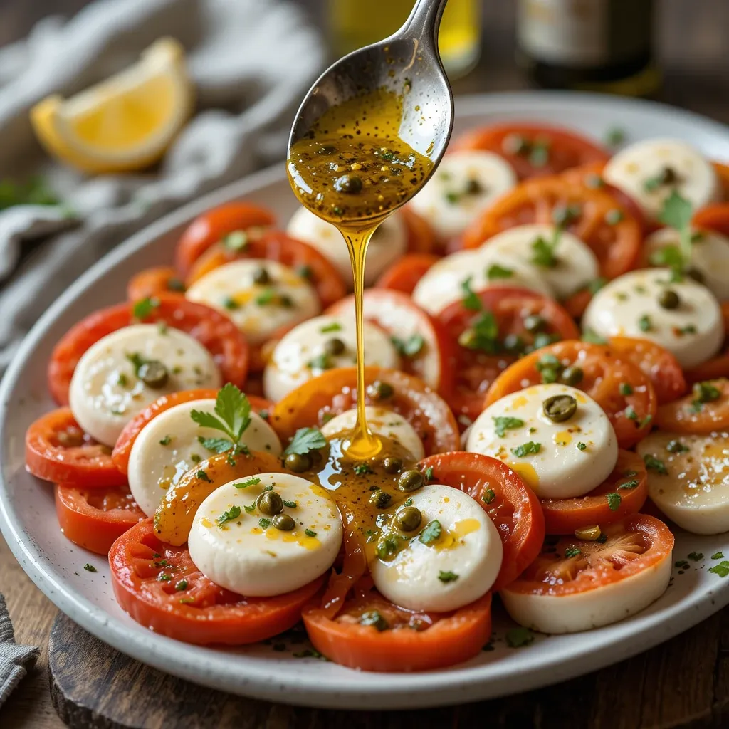 mozzarella, tomatoes and roasted red peppers