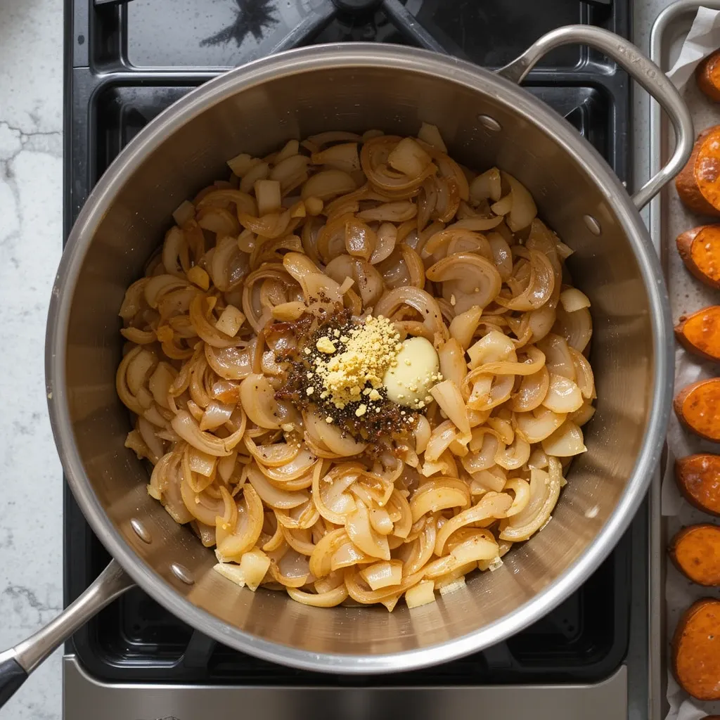 olive oil & chopped onion
